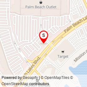 BJ's on Palm Beach Lakes Boulevard, West Palm Beach Florida - location map