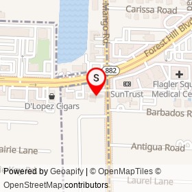 Barber Shop on Florida Mango Road, Lake Clarke Shores Florida - location map