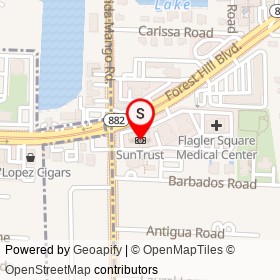 SunTrust on Forest Hill Boulevard, Lake Clarke Shores Florida - location map