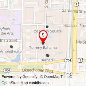 Tommy Bahama on South Rosemary Avenue, West Palm Beach Florida - location map