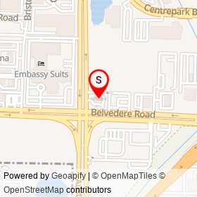 Shell on South Australian Avenue, West Palm Beach Florida - location map