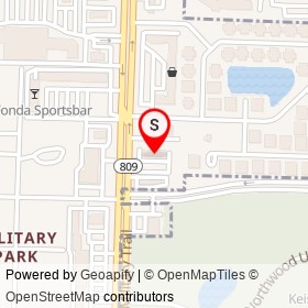 Tire Kingdom on North Military Trail, West Palm Beach Florida - location map