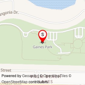 Gaines Park on , West Palm Beach Florida - location map