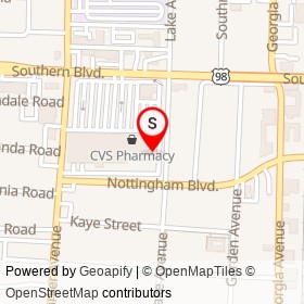 Crystal Spa and Nails on Lake Avenue, West Palm Beach Florida - location map