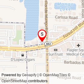 Chevron on Forest Hill Boulevard, Lake Clarke Shores Florida - location map