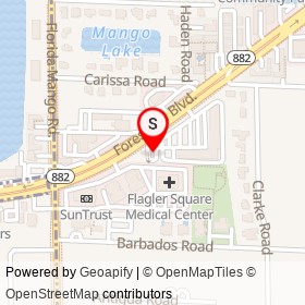 Dunkin' Donuts on Forest Hill Boulevard, Lake Clarke Shores Florida - location map