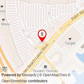 Starbucks on Palm Beach Lakes Boulevard, West Palm Beach Florida - location map
