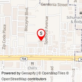 JJ Tires on Spafford Avenue, West Palm Beach Florida - location map