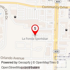 La Fonda Sportsbar on Old Military Trail,  Florida - location map