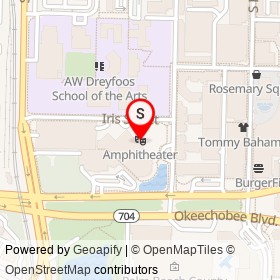 Amphitheater on Okeechobee Boulevard, West Palm Beach Florida - location map