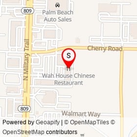 Wah House Chinese Restaurant on North Military Trail,  Florida - location map