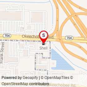 Shell on Okeechobee Boulevard, West Palm Beach Florida - location map