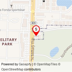 Cumberland Farms on North Military Trail, West Palm Beach Florida - location map