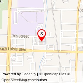 Advance Auto Parts on 13th Street, West Palm Beach Florida - location map