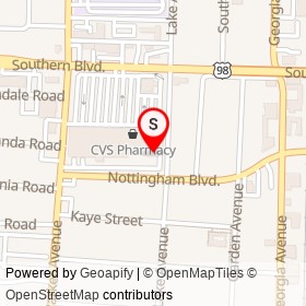 Southdale Laundromat on Lake Avenue, West Palm Beach Florida - location map