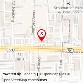 Burger King on Okeechobee Boulevard, West Palm Beach Florida - location map