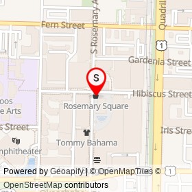 Rosemary Square on South Rosemary Avenue, West Palm Beach Florida - location map