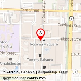 The Cheesecake Factory on South Rosemary Avenue, West Palm Beach Florida - location map