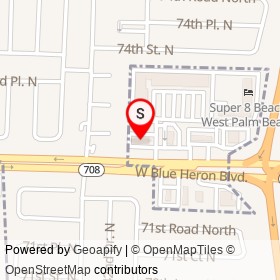 RaceTrac on West Blue Heron Boulevard, Riviera Beach Florida - location map