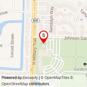Palm Beach Gardens Police Department on Johnson Dairy Road, North Palm Beach Florida - location map