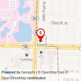 7-Eleven on North Military Trail, Riviera Beach Florida - location map