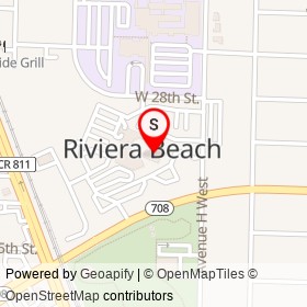 Riviera Beach Police Department on West Blue Heron Boulevard, Riviera Beach Florida - location map
