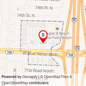 Chevron on West Blue Heron Boulevard, Riviera Beach Florida - location map