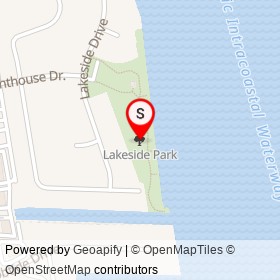 Lakeside Park on , North Palm Beach Florida - location map
