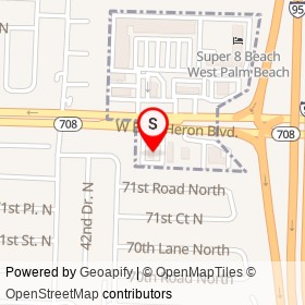 Burger King on West Blue Heron Boulevard, Riviera Beach Florida - location map