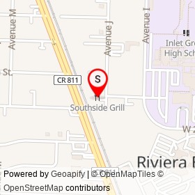 Southside Grill on Avenue J, Riviera Beach Florida - location map