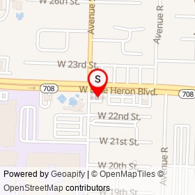 KFC on West Blue Heron Boulevard, Riviera Beach Florida - location map