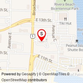 Willis Bar BQ on East 12th Street, Riviera Beach Florida - location map