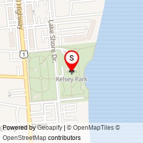 Kelsey Park on , Lake Park Florida - location map