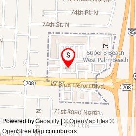 McDonald's on West Blue Heron Boulevard, Riviera Beach Florida - location map