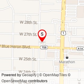 Popeyes on Avenue E, Riviera Beach Florida - location map