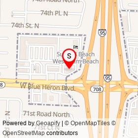 Denny's on West Blue Heron Boulevard, Riviera Beach Florida - location map