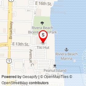 Tiki Hut on Avenue C, Riviera Beach Florida - location map