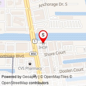 IHOP on Federal Highway, North Palm Beach Florida - location map