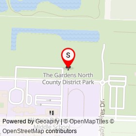 The Gardens North County District Park on ,  Florida - location map