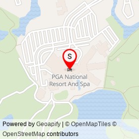 PGA National Resort And Spa on Avenue of the Champions,  Florida - location map