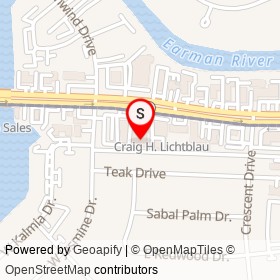 Marie Antoinelle's on Northlake Boulevard, North Palm Beach Florida - location map