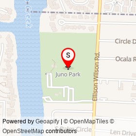Juno Park on ,  Florida - location map