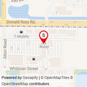 Juniors Barbershop on Donald Ross Road,  Florida - location map