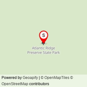 Atlantic Ridge Preserve State Park on ,  Florida - location map