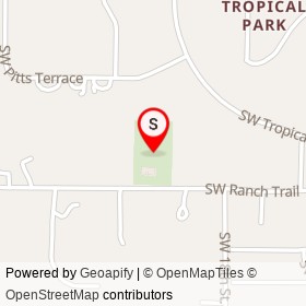 Tropical Ranch Botanical Garden on Southwest Ranch Trail, Stuart Florida - location map