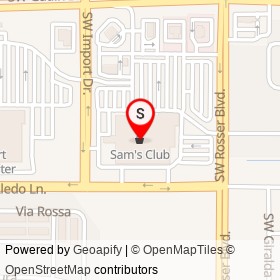 Sam's Club on Southwest Gatlin Boulevard, Port St. Lucie Florida - location map