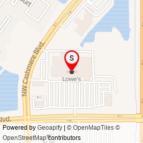 Lowe's on Northwest Cashmere Boulevard, Port St. Lucie Florida - location map