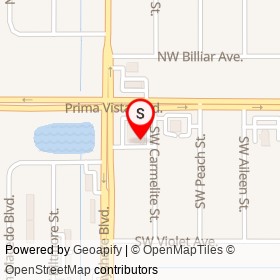 Walgreens on Southwest Prima Vista Boulevard, Port St. Lucie Florida - location map