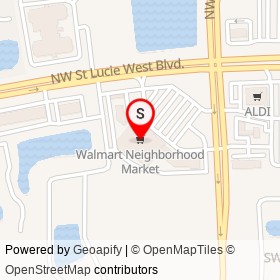 Walmart Neighborhood Market on Southwest St Lucie West Boulevard, Port St. Lucie Florida - location map