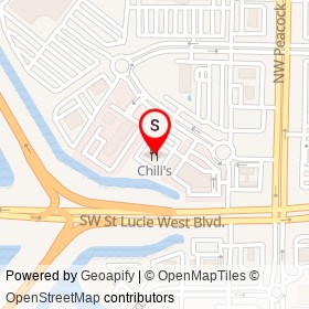 Chili's on Northwest Courtyard Circle, Port St. Lucie Florida - location map